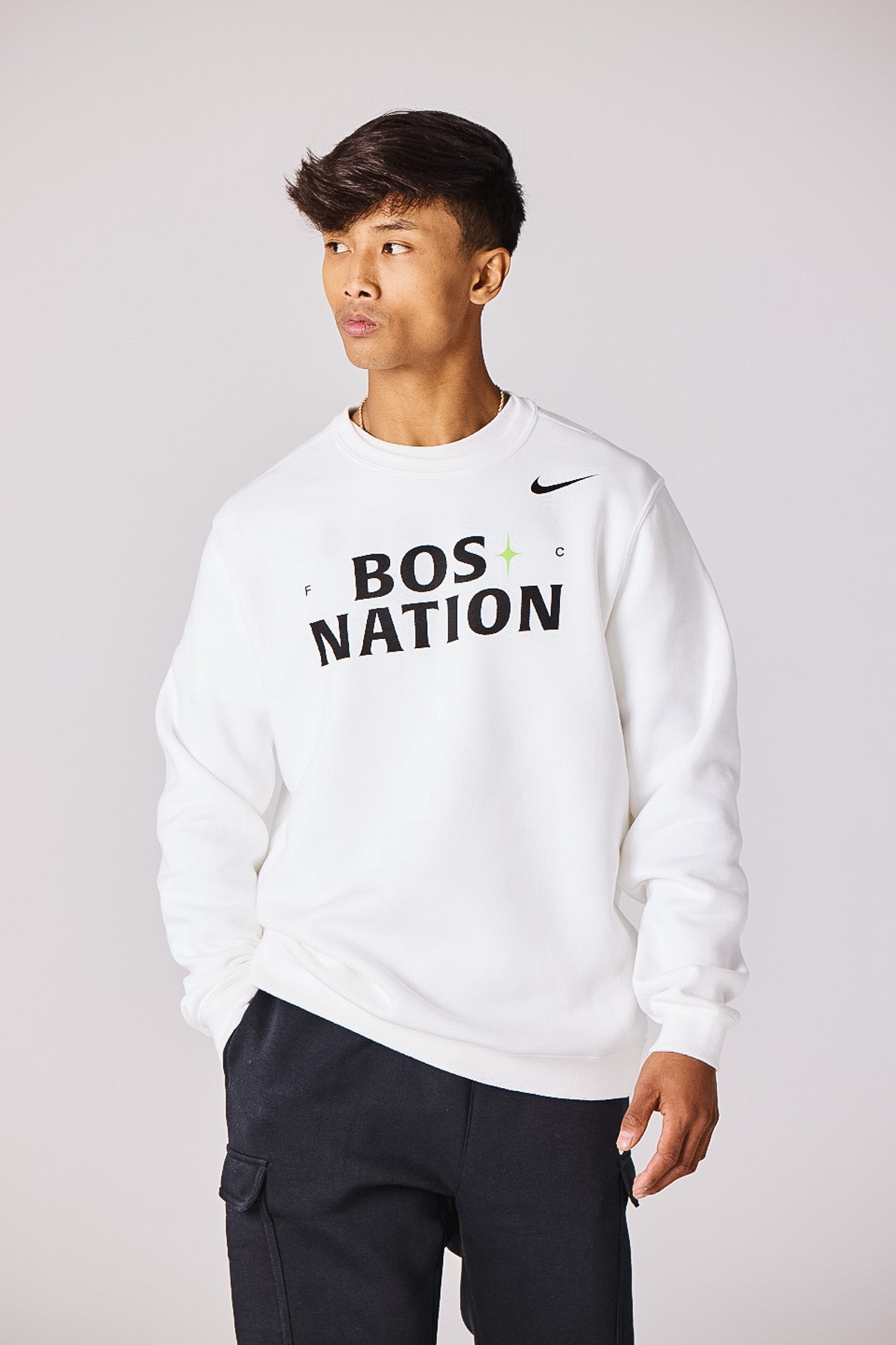 BOS Nation FC Nike Unisex Club Fleece Crew