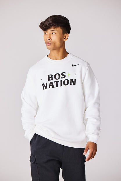 BOS Nation FC Nike Unisex Club Fleece Crew