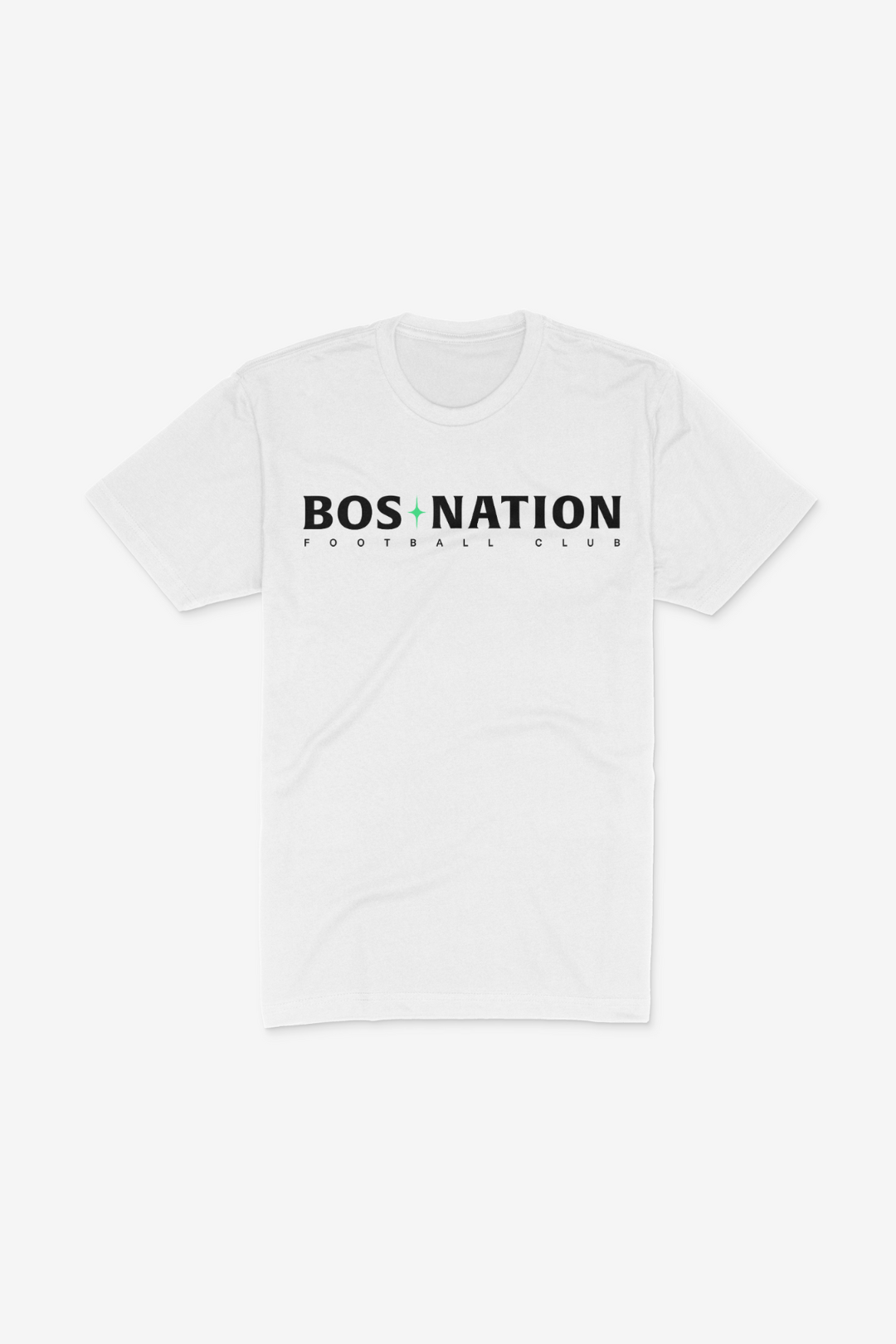 BOS Nation FC White Unisex Sueded Tee