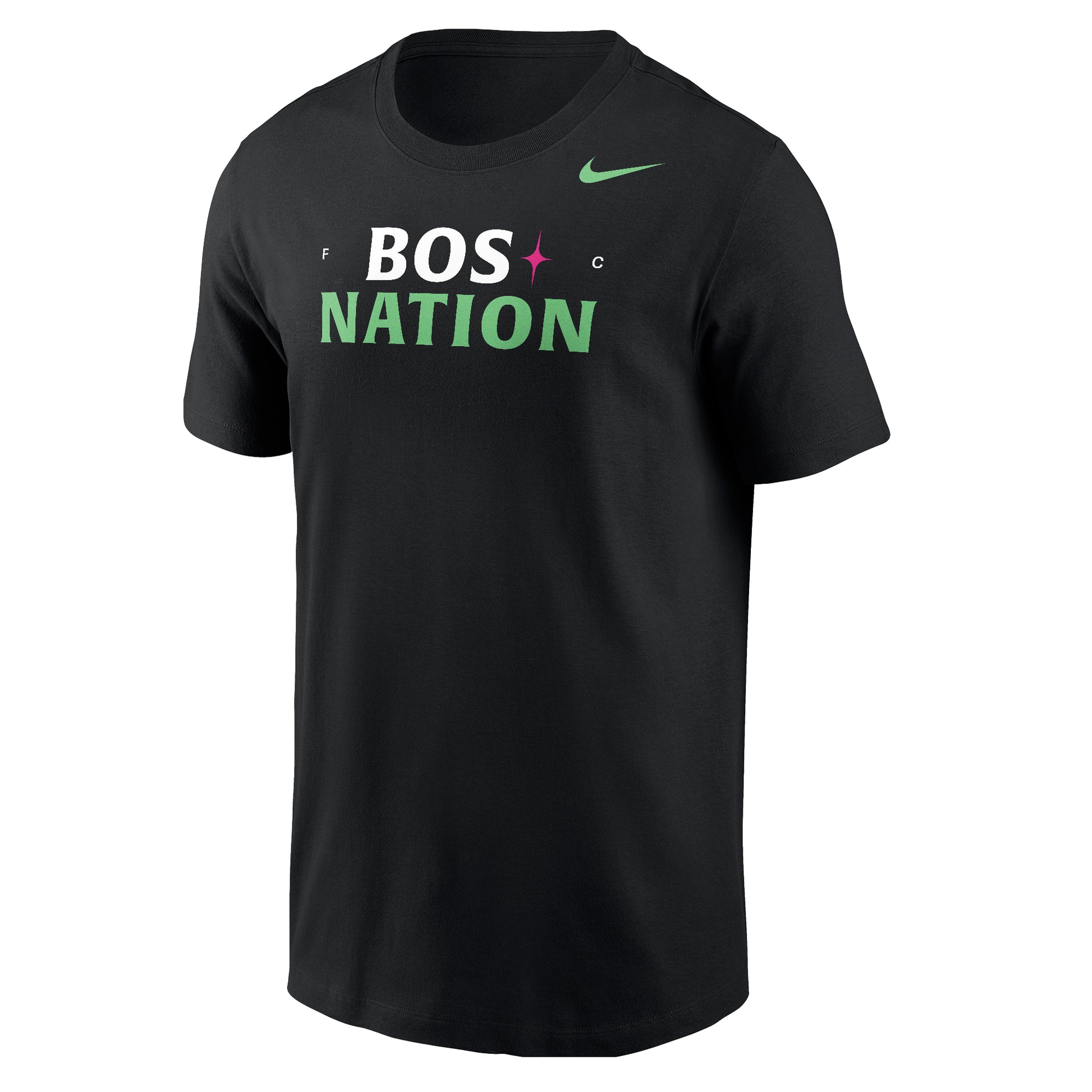 BOS Nation Nike Unisex Black Cotton Tee